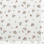 Rippenjersey - Zarte Blümchen - Cremeweiß