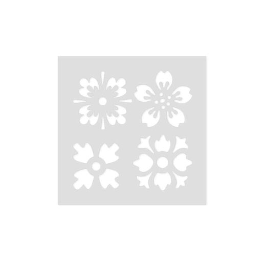 Schablone - Blumen - selbstklebend