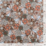 Single Jersey - Retro Blooming - Natur