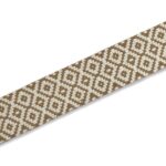 Gurtband - 38 mm - BOHO - Cremeweiß/Camel