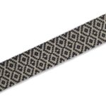 Gurtband - 38 mm - BOHO - Grau/Schwarz