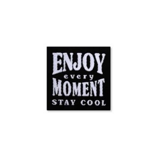Weblabel “Enjoy every moment stay cool” – 35 x 35 mm aufbügelbar