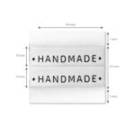 Weblabel - Loop “Handmade” – 40 x 11 mm - 3 Stück