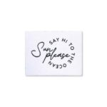 Weblabel “Sun please - say hi to the ocean" – 45 x 35 mm aufbügelbar
