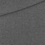 Breiter Rippenjersey – Dunkelgrau meliert