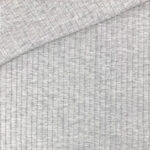 Breiter Rippenjersey - Hellgrau meliert