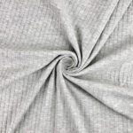 Breiter Rippenjersey - Hellgrau meliert