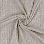 Breiter Rippenjersey - Lochmuster - Smoky Beige meliert - Reste
