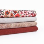 Leinen-Baumwollgemisch - Streifen Rost