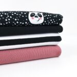 French Terry - Sommersweat - Weiß/Schwarz gestreift