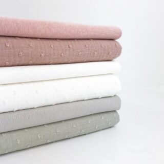 Musselin - Dots Helles Taupe