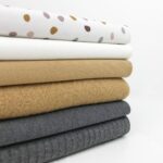 Breiter Rippenjersey – Dunkelgrau meliert