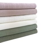 Pointoille Jersey - Streifen - Helles Altrosa