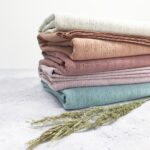 Pointoille Jersey - Streifen - Helles Altrosa