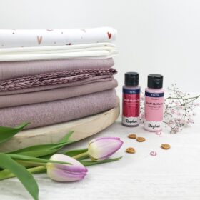 Breiter Rippenjersey – Helles Altrosa