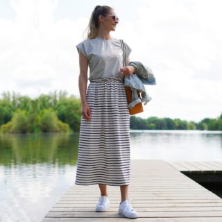 DIY Stoffe Outfit - Shirt Finja - Rock Rouzlie - Shoppingbag