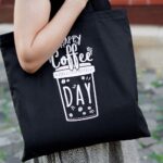 DIY Stoffe Outfit - Stoffbeutel -Plott Happy Coffee - Leo
