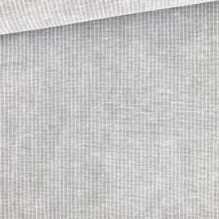 Leinen-Baumwollgemisch – Streifen Helles Silbergrau
