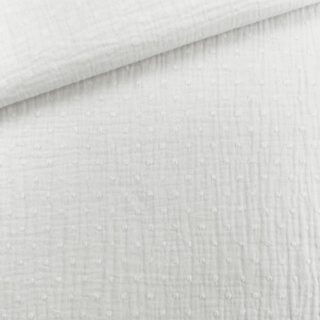 Musselin – Dots Warmweiß