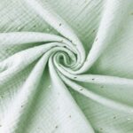 Musselin – Goldregen Pastell-Mintgrün