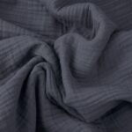 Musselin - Anthrazitblau