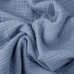 Musselin - Helles Smoky Jeansblau