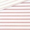 Nicki-Frottee-Jersey - Cremeweiß mit Faded Rose Streifen