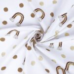 Popeline – Dots & Rainbows – Weiß