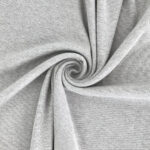 Rippenjersey – Hellgrau meliert