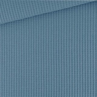 Soft Waffel Jersey – Rauchblau
