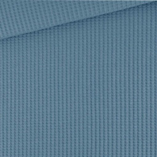 Soft Waffel Jersey – Rauchblau