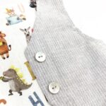 Leinen-Baumwollgemisch – Streifen Helles Silbergrau