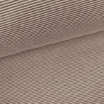 Bündchen - Teddybraun/Weiß - 1mm gestreift