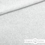 Organic Cotton Baumwollfleece – Hellgrau meliert