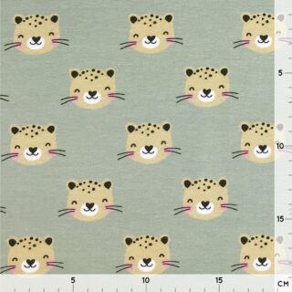 Single Jersey - Leopard Helles Khaki