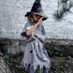 DIY Stoffe Outfit - Badeponcho Kostüm Add On Hexe mit Hut - Halloween Plott