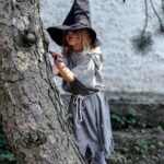 DIY Stoffe Outfit - Badeponcho Kostüm Add On Hexe mit Hut - Halloween Plott