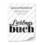Gewerbelizenz - Plottermotiv - Lieblingsbuch