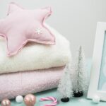 DIY Stoffe Inspiration -Sternkissen- Frottee Rosa/Weiß