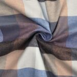 Leichter Flanell-Hemdenstoff Karo - Mixed Blue