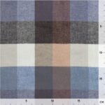 Leichter Flanell-Hemdenstoff Karo - Mixed Blue
