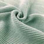 Weicher Baumwollgrobstrick - feine Wellenoptik - Altmintgrün