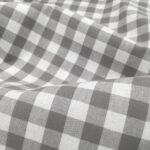 Baumwollstoff - Grau / Weiß 9 mm kariert