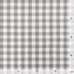 Baumwollstoff - Grau / Weiß 9 mm kariert