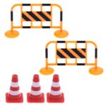 Miniatur Absperrung und Pylonen – 5-teilig