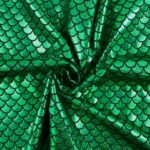 Folienjersey - Meerjungfrau Schuppen - Emeraldgrün/Schwarz