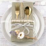 DIY Stoffe Inspiration - Holzwürfel - Organzaband - Waffelpique