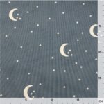 Leichter Canvas in Leinenoptik - Sternenhimmel - Schiefergrau