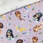 French Terry – Sommersweat – Meerjungfrauen Pastell Lavendel