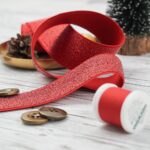 Gummiband - Rot Glitzer - 40 mm